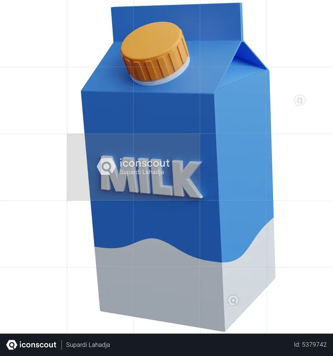 Paquet de lait  3D Icon