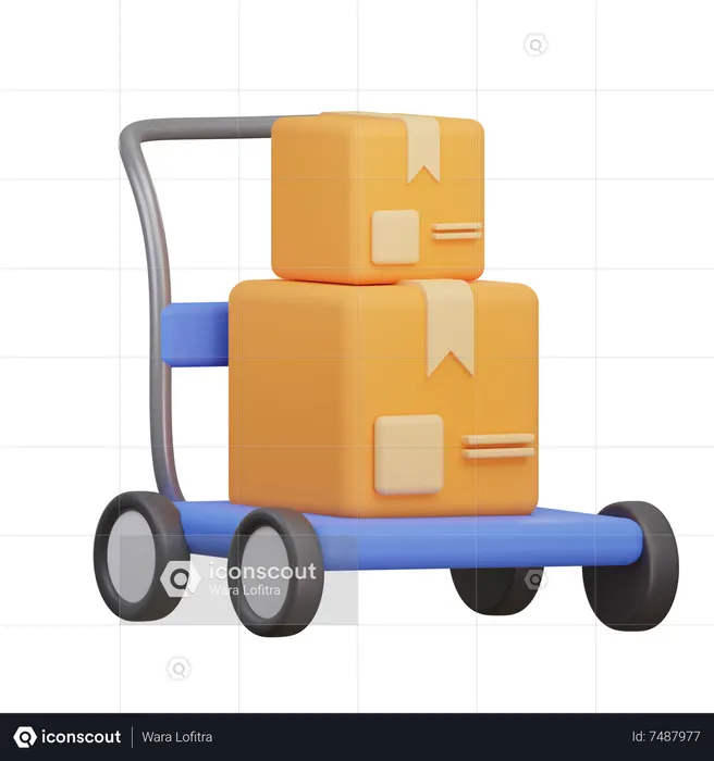 Chariot à colis  3D Icon