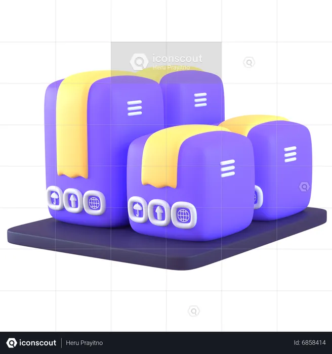 Paleta de caja de paquete  3D Icon