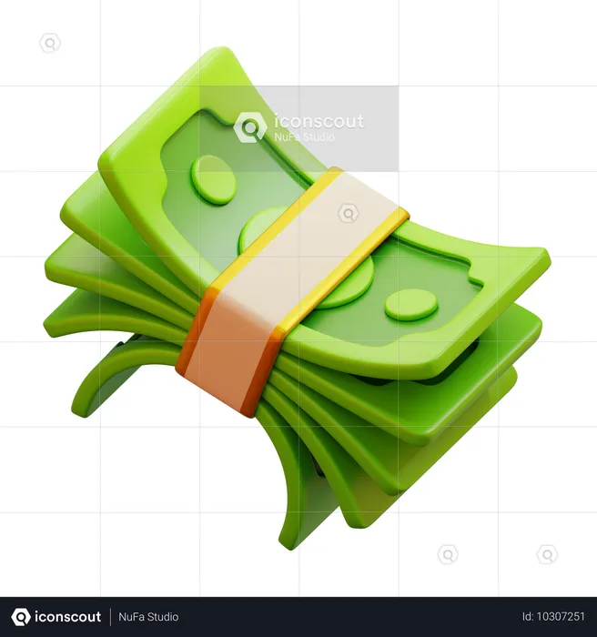 Paquete de dinero  3D Icon