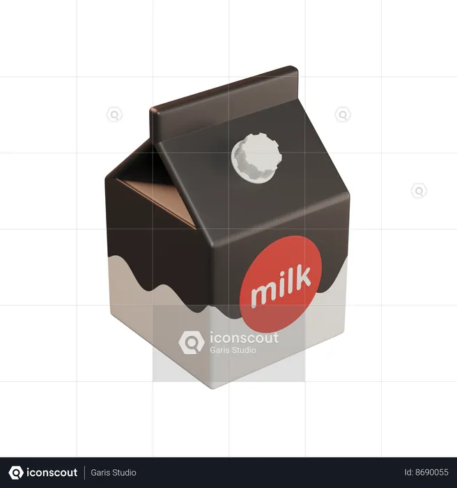 Paquete de leche  3D Icon