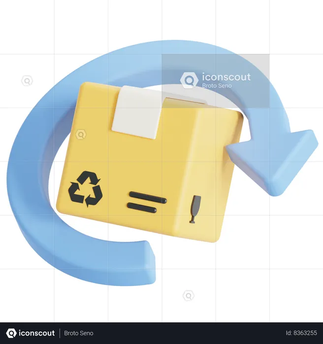 Paquete de devolución  3D Icon