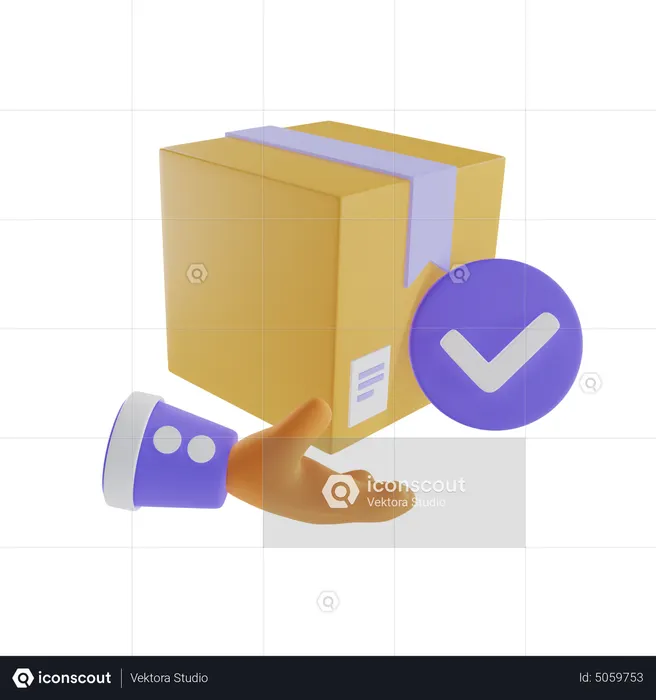 Paquete entregado  3D Icon