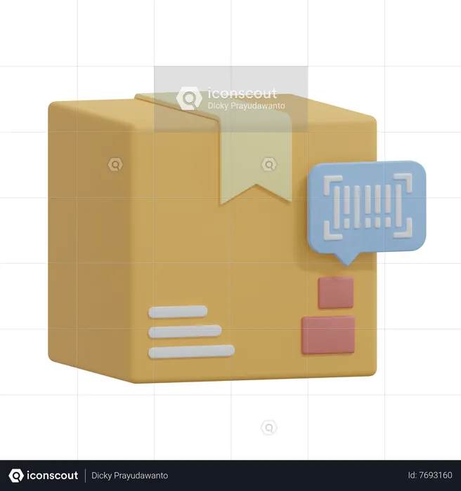 Escaneo de paquetes  3D Icon