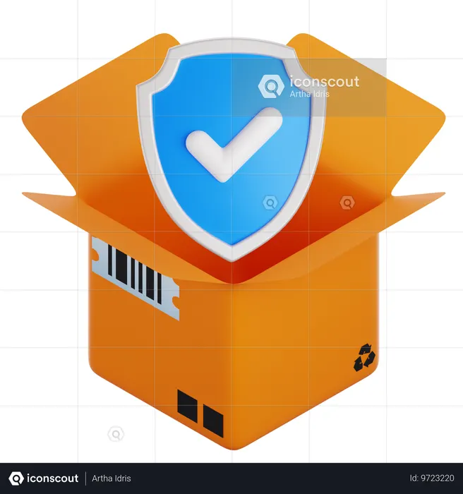 Protección del paquete  3D Icon