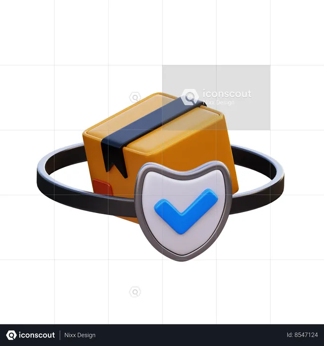 Seguridad del paquete  3D Icon