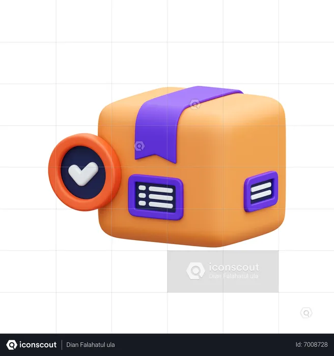 Seguridad del paquete  3D Icon