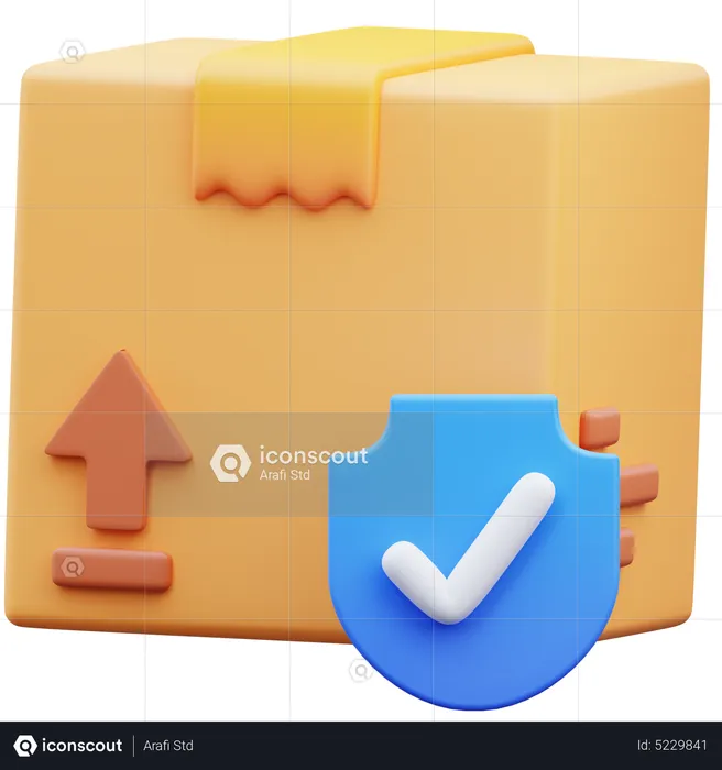 Seguro de paquetería  3D Icon