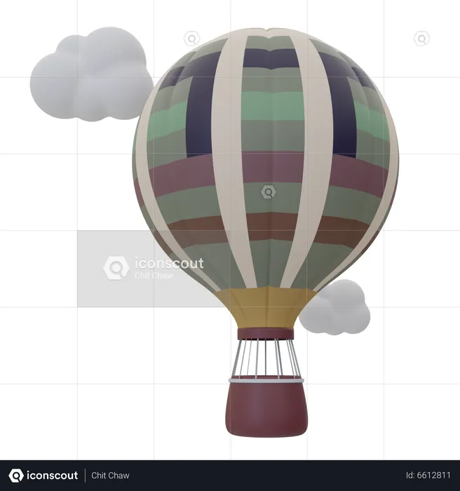 Parachute Balloon  3D Icon