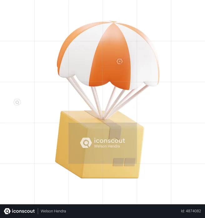 Parachute Box  3D Icon