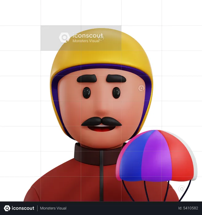Parachutist Player  3D Icon