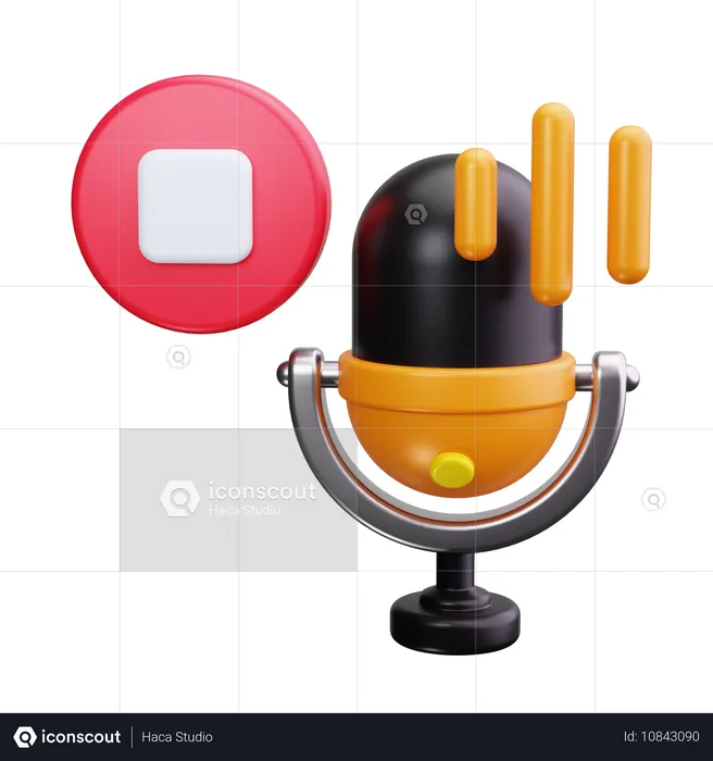 Detener  3D Icon