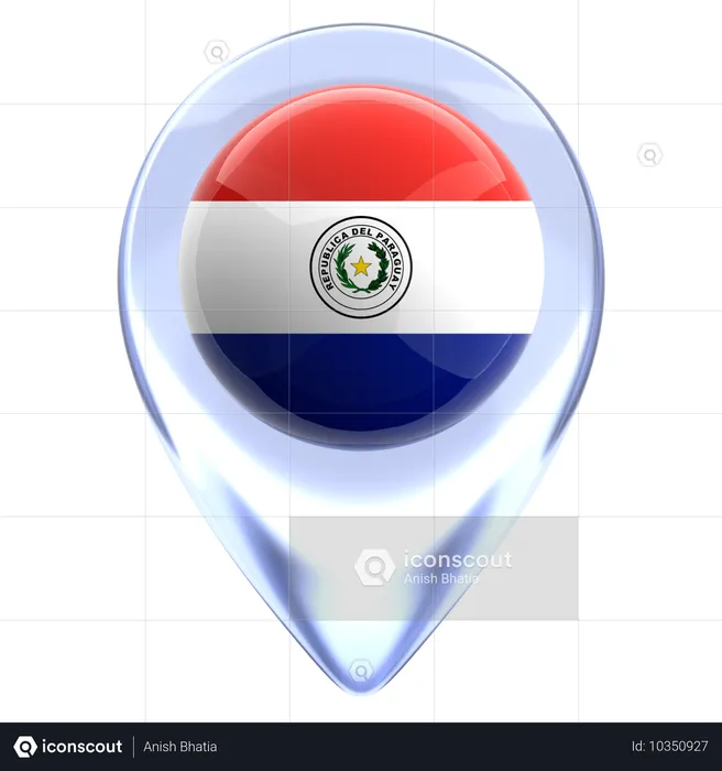 Paraguai Flag 3D Icon