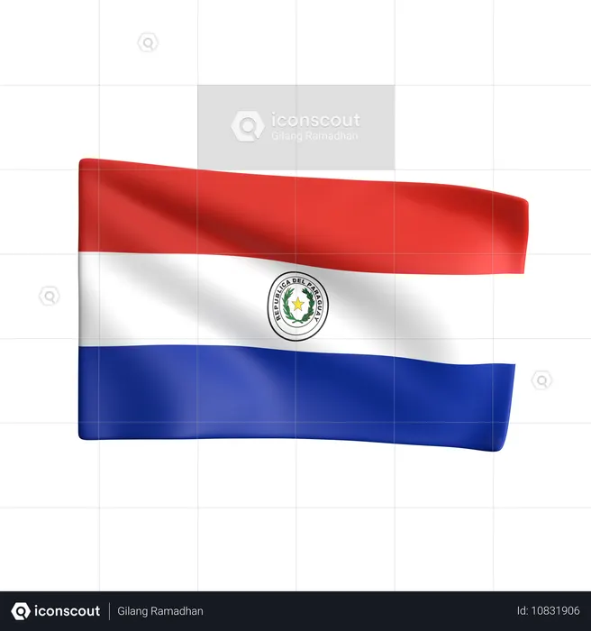 Paraguay Flag 3D Icon