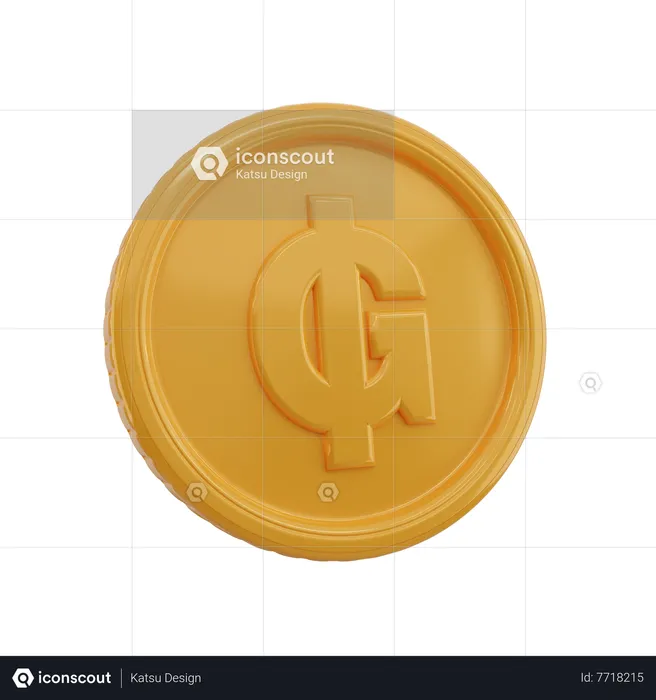 Paraguay Currency  3D Icon