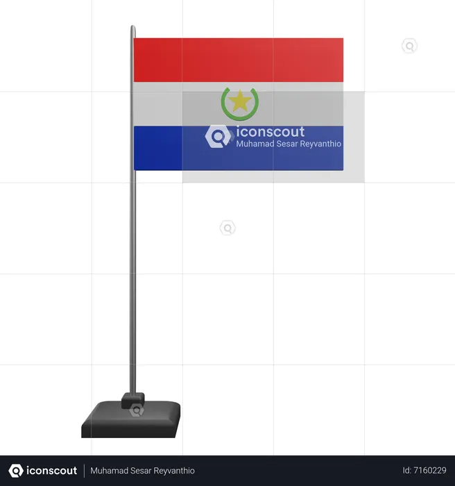Paraguay Flag  3D Icon