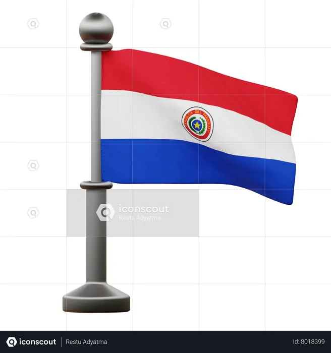 Paraguay Flag Flag 3D Icon