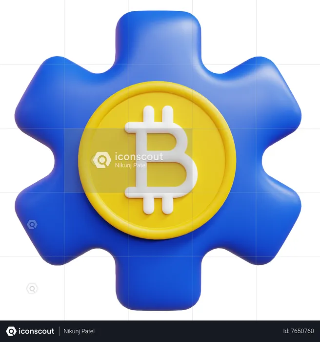 Paramètre Bitcoin  3D Icon