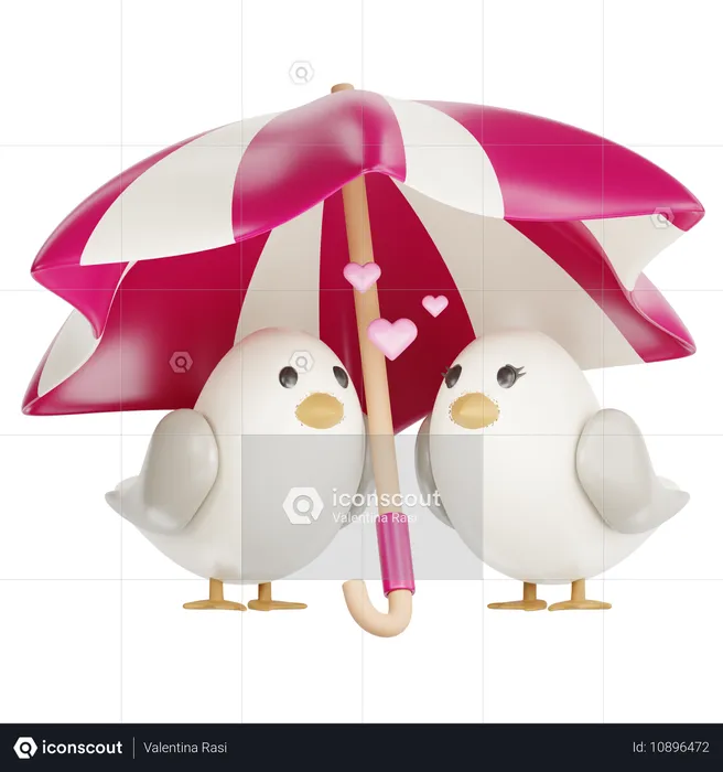 Parapluie partagé  3D Icon