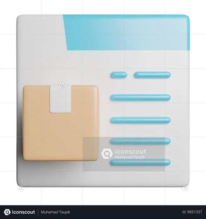 Parcel  3D Icon