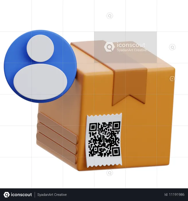Parcel Barcode  3D Icon