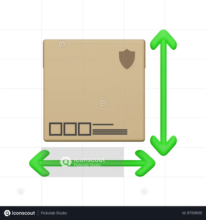 Parcel Box Size  3D Icon