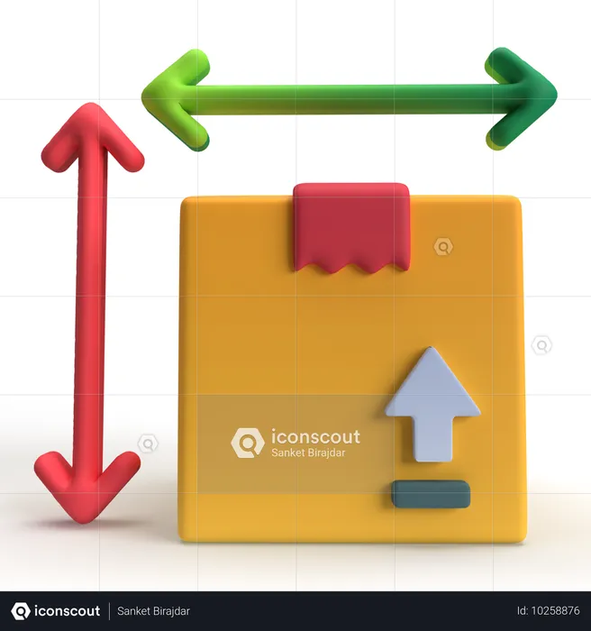 Parcel Box Size  3D Icon