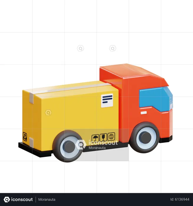 Parcel Delivery Truck  3D Icon