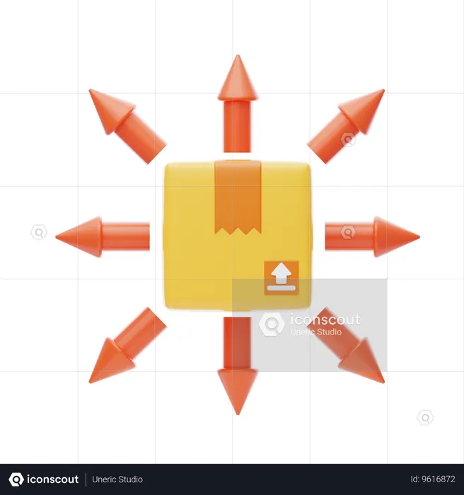 Parcel Distribution  3D Icon