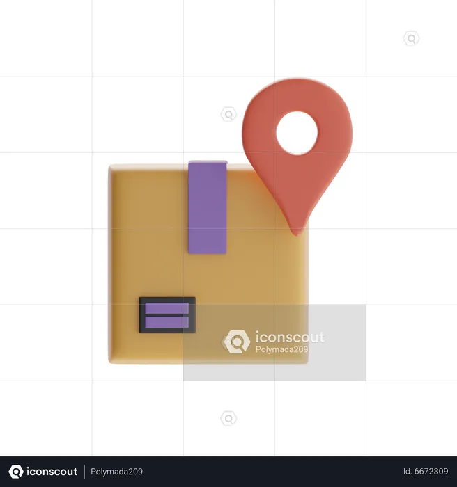 Parcel Location  3D Icon