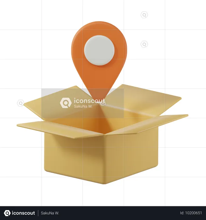 Parcel Tracking  3D Icon