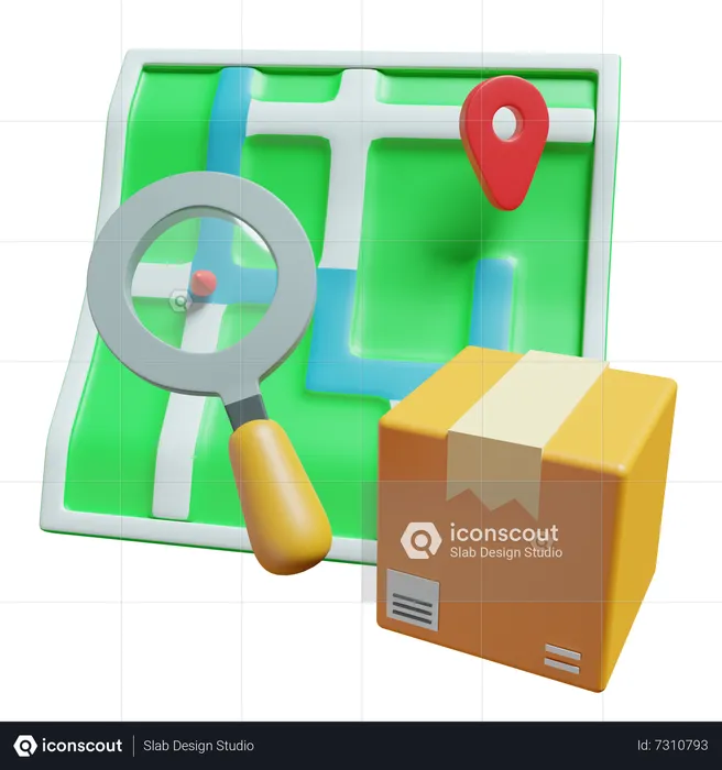 Parcel Tracking  3D Icon