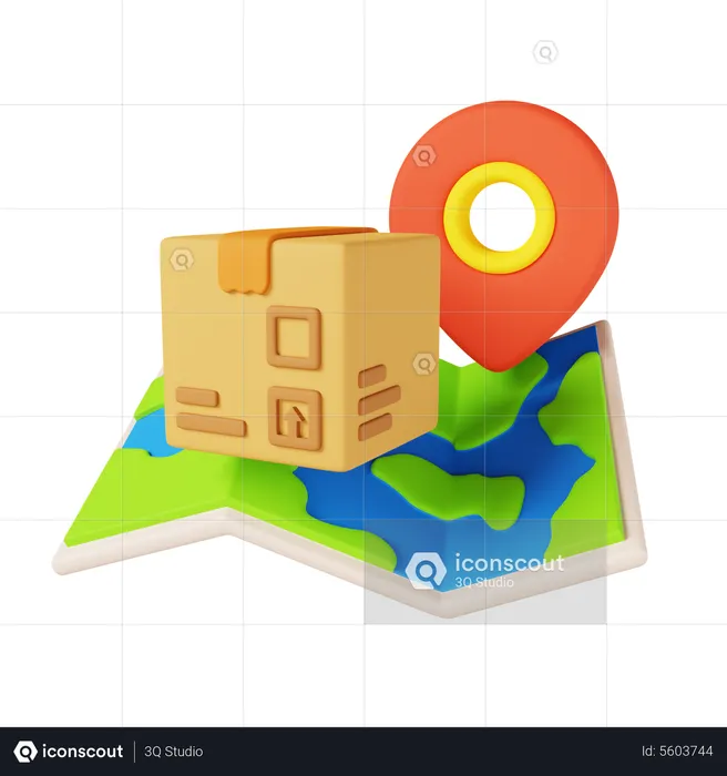 Parcel Tracking  3D Icon