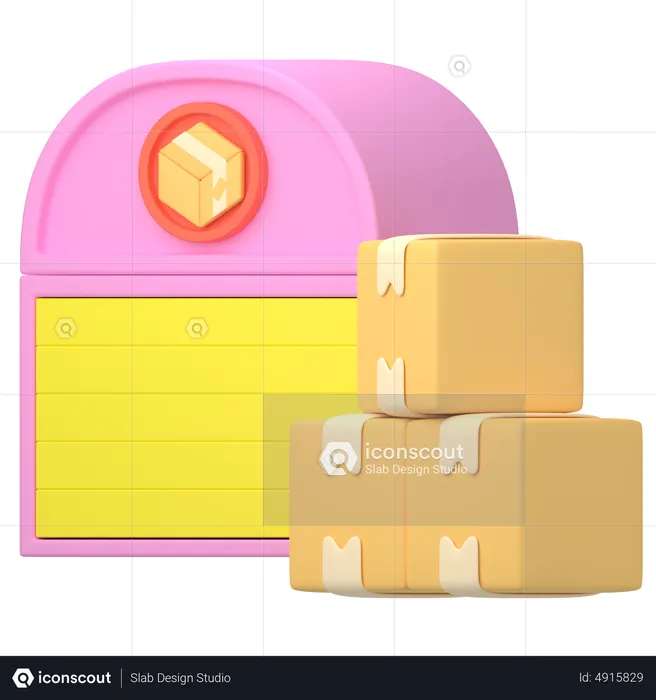 Parcel Warehouse  3D Icon