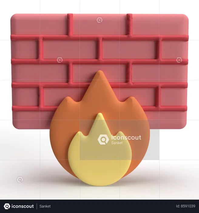 Pare-feu  3D Icon