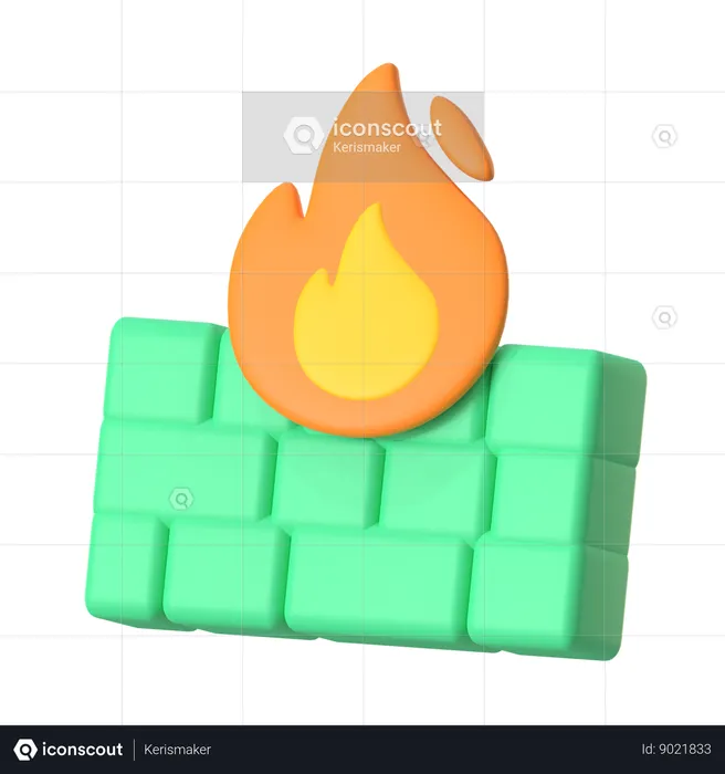 Pare-feu  3D Icon