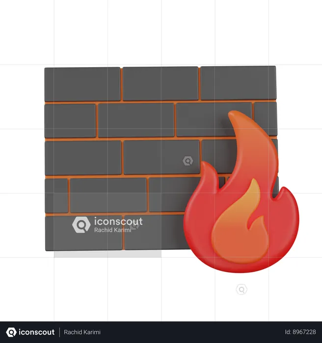 Pare-feu  3D Icon