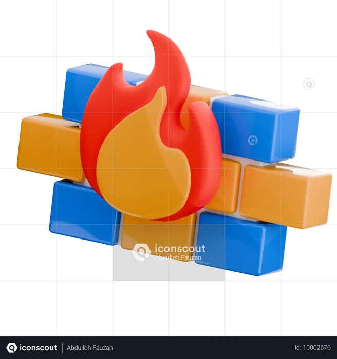 Pare-feu  3D Icon