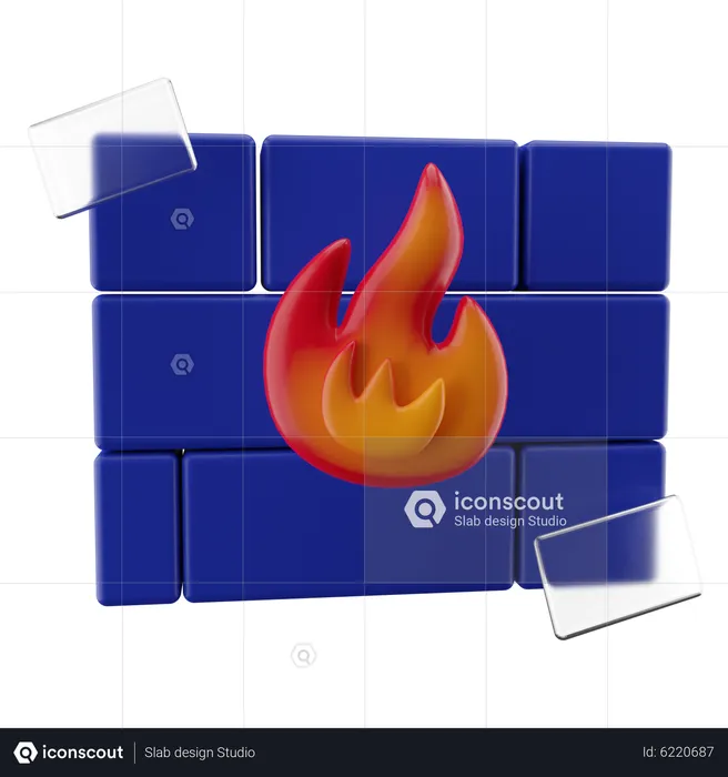 Pare-feu  3D Icon