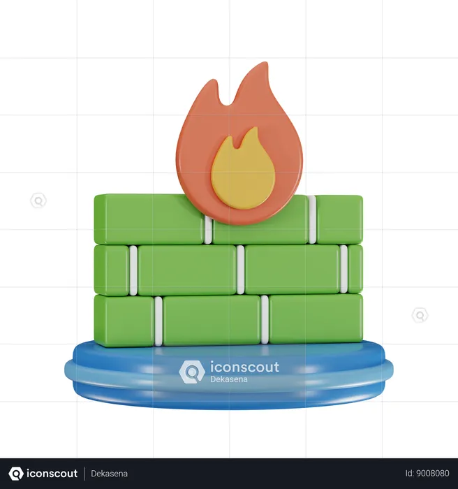 Sécurité du pare-feu  3D Icon