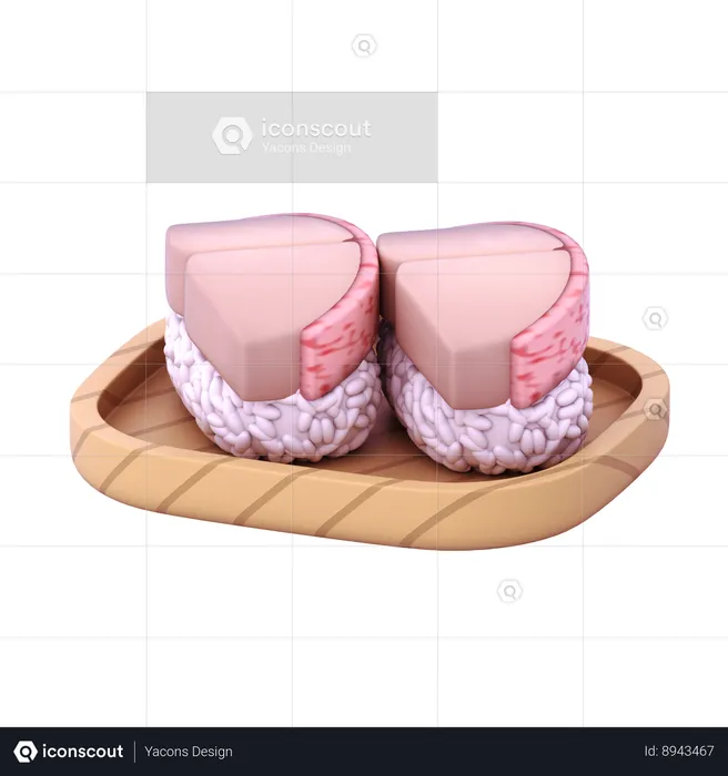 Nigiri de pargo rojo  3D Icon