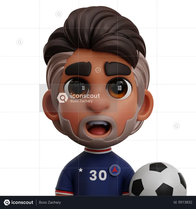 Paris Saint Germain FC Player  3D Icon