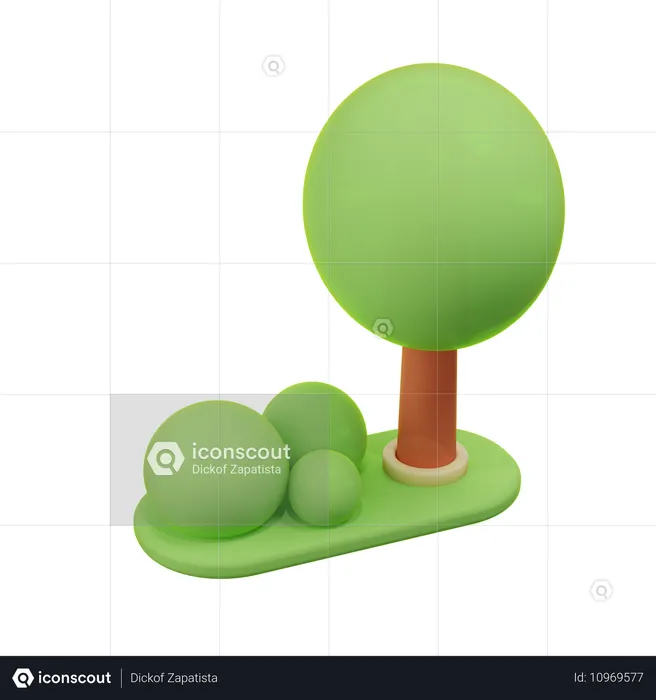 공원  3D Icon