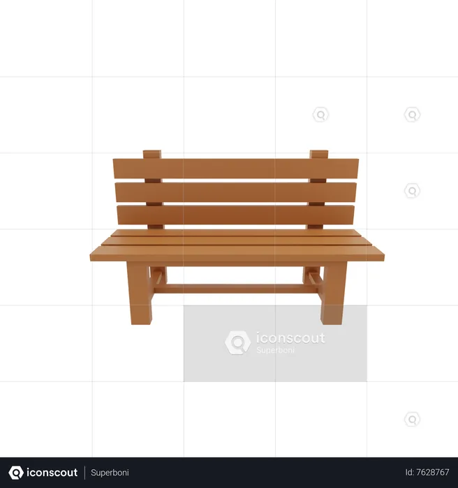 Park Bench  3D Icon