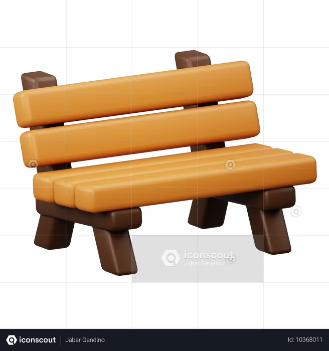 Park Bench  3D Icon