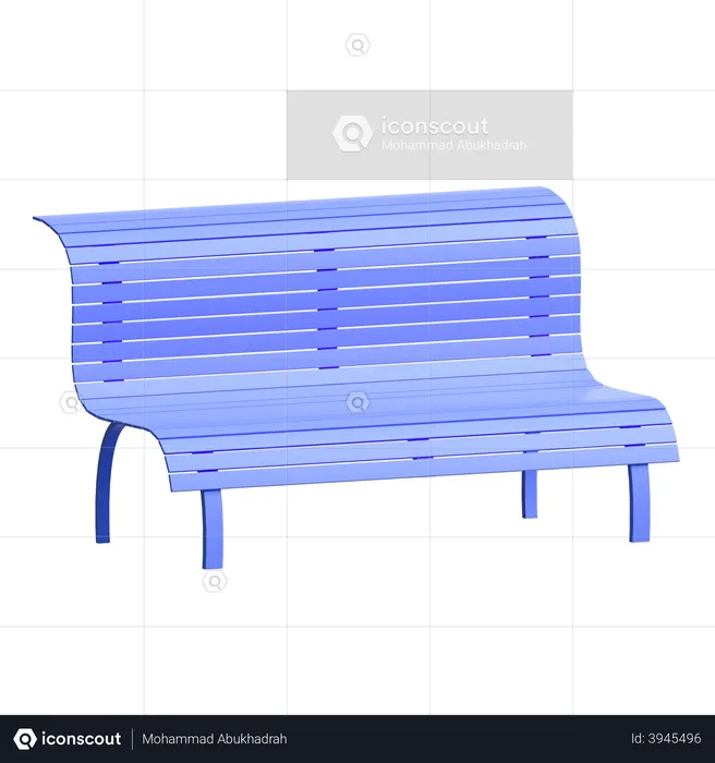 Park Bench  3D Illustration
