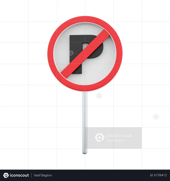 Parking Ban  3D Icon