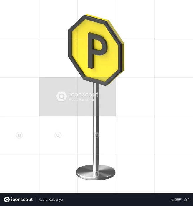 Parking Lot  3D Illustration