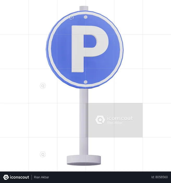 Parking Sign  3D Icon