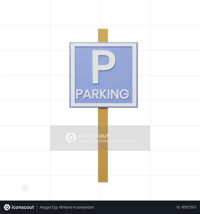 Parking sign  3D Illustration